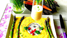 Soleil de mousse d'asperges