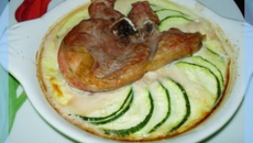 Cassolette de courgettes et agneau