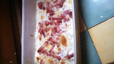 Roulades de jambons avec ses lardons champignons sa crème râpé