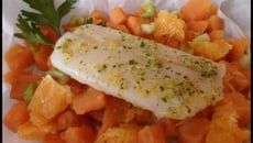 Papillote de cabillaud au gingembre et agrumes