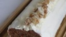 Bûche aux marrons, ganache chocolat blanc