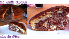 Gâteau zébré moelleux au chocolat