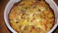 Gratin de pommes de terre au roquefort facile