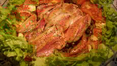 Filets de rougets à la vapeur et gratinés au four