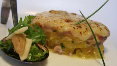 Gratin d'Automne : potiron-chataigne-jambon cru-Cantal...