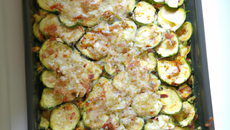 Gratin de courgettes aux flocons d'orge