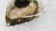 Huîtres aux Champagne et au caviar