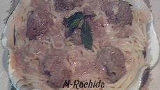 Spaghetti et boulettes de viande