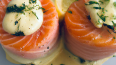 Duo de saumon farci aux St Jacques marinées