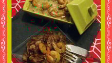 Curry de crevette au lait de coco et choux chinois sauté au soja