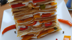 Mille feuille aux 3 poivrons