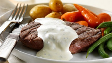 Steak en sauce Philadelphia