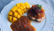 Chapon au chutney de mangue