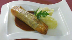 Pastilla d'agneau, purée de haricot de soissons
