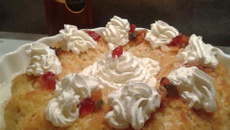 Baba revisité au vin rosé pamplemousse