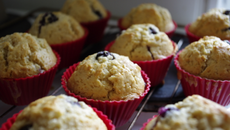 Muffins aux myrtilles léger et savoureux