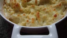 Gratin de chou-fleur et ses dés de jambons