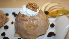 Crêpes façon charlotte aux poires et aux noix