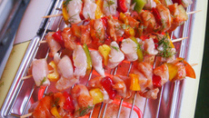 Brochettes de dinde au duo de marinade