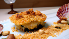ST Jacques et son crumble de noix d'amandes