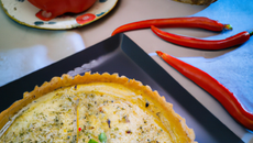 Tarte à la Fourme d'Ambert et au poivron