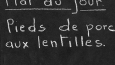 Pieds de porc aux lentilles