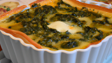 Flan aux épinards et mozzarella