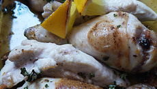 Poulet fondant et acidulé avec une petite touche d'ail