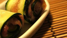 Tapas de jambon de Bayonne et courgettes