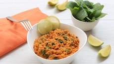 Curry aux Céréales & Lentilles aux épinards et curcuma