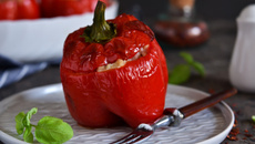 Poivrons farcis végétariens