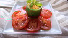 Courgettes farcies brousse et pesto rosso