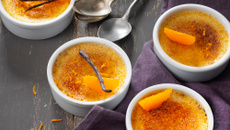 Crème brulée au Carré Frais et aux zestes de clémentine