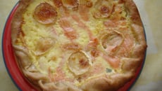 Tarte poireaux, saumon et chèvre