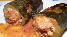 Tubes de courgette aux 2 viandes