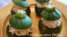 Courgettes rondes farcies au crabe