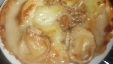 Gratin de pommes terre, chèvre et noix