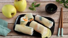 Rouleaux de printemps aux Pommes du Limousin AOP et crevettes