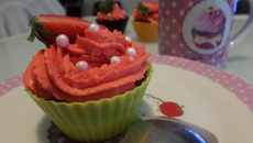 Cupcakes complètement fraise