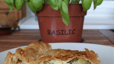 Tourte aux courgettes et basilic frais