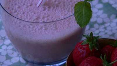 Smoothie fraises et menthe