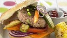 Burger de veau de Pentecôte aux petis légumes