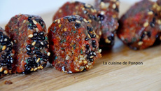 Barre énergétique pécan datte goji et spiruline, végan