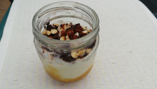 Yaourt poires, chocolat menthe