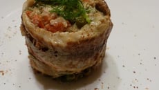 Rouget et macédoine de légumes