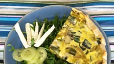 Quiche poireaux champignons au roquefort