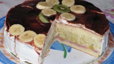 Biscuit à la crème de rhubarbe