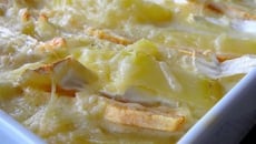Gratin de camembert aux deux pommes