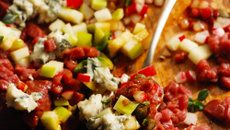 Tartare acidulé et roquefort