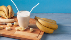Milk shake à la banane et à la vanille